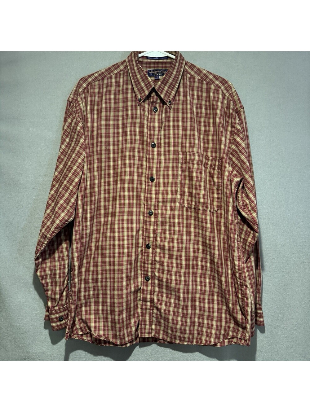 Vintage Men's ENRO Chatham Cloth Plaid Long Sleeve Button Down Size Medium
